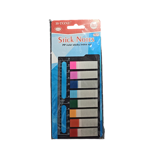 Post-it 8 Couleurs Fluo Avec Regle