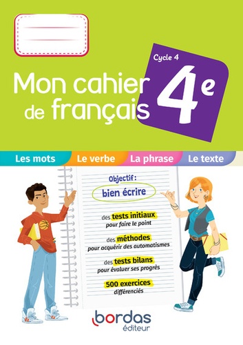 Français 4e Cycle 4 Mon cahier de français