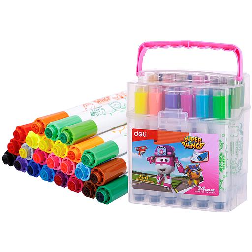 Feutre 24 Couleurs Avec Tampons Super Wings
