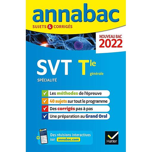 SVT spécialité Tle générale 2022  - Sujets & Corrigés