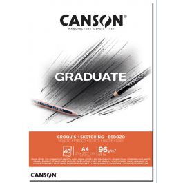 Bloc Canson Graduate Croquis A4 96g 40 Feuilles