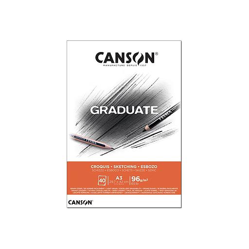 Bloc Canson Graduate Croquis A3 96g 40 Feuilles