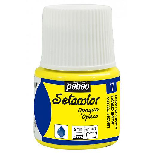 Peinture Setacolor opaque Pébéo 45 ml Jaune Riche