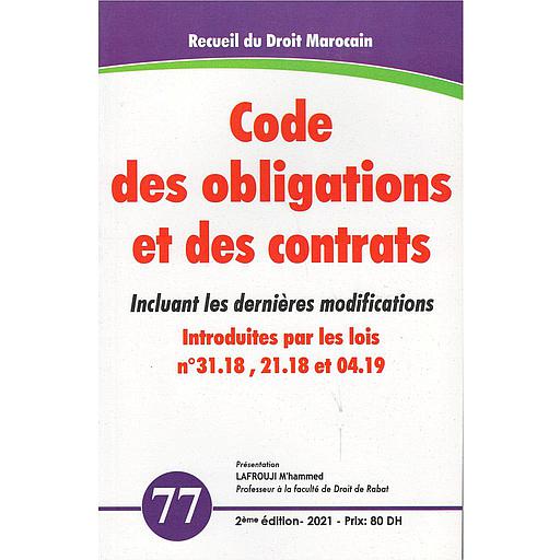 Code des obligations et des contrats 2021 - n° 77
