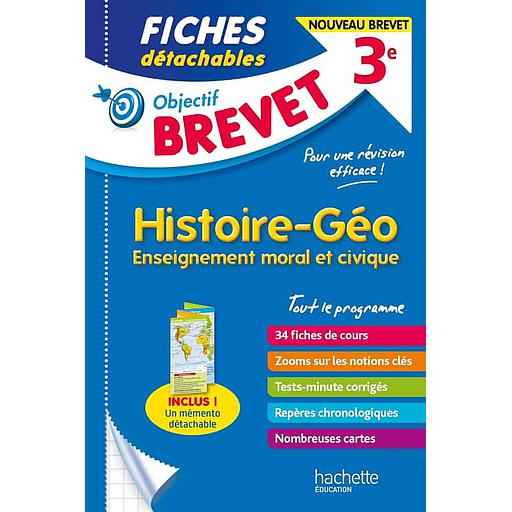 Objectif Brevet - Histoire-Géo-Enseignement moral et civique 3e  - Fiches détachables
