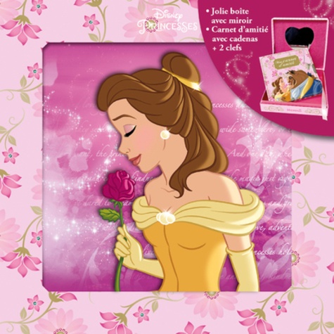 Disney Princesses, Mon coffret secret  - Une jolie boîte avec miroir et un carnet d'amitié avec cadenas + 2 clefs
