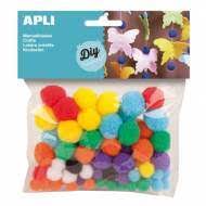 Sachet de 78 Popons Couleur ASS Kids Rèf 14788