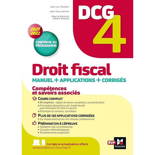 Droit fiscal DCG 4 - Manuel et Applications - 2021/2022