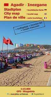 Plan de ville - Carte touristique : Agadir - Inezgane Français-Allemand