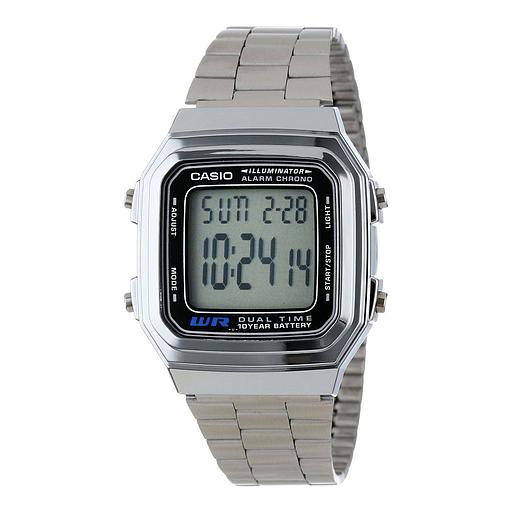 Montre Casio Sports Chronograph pour homme ton argent A178wa-1a A178w