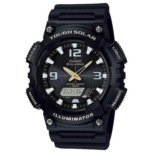 Montre Casio Tough Solar Illuminator Noir AQS810W-1B Résine Alarme-Solaire-Heure Mondiale