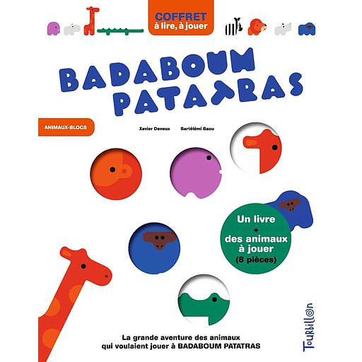 Badaboum patatras  - Avec un livre et des animaux à jouer (8 pièces)