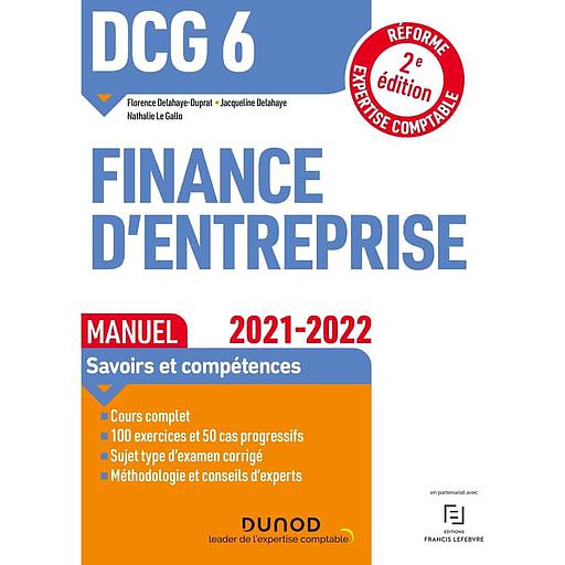 Finance d'entreprise DCG 6  - Manuel