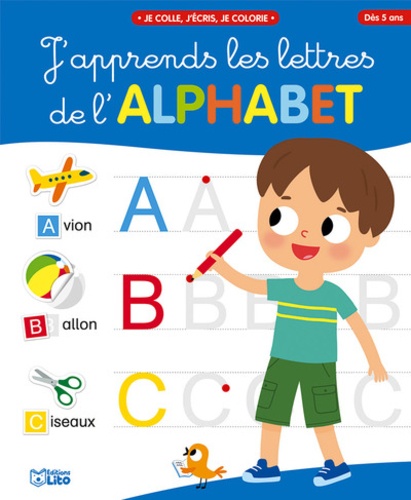 J'apprends les lettres de l'alphabet  - Couverture bleue