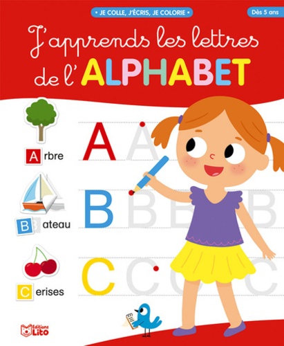 J'apprends les lettres de l'alphabet  - Couverture rouge