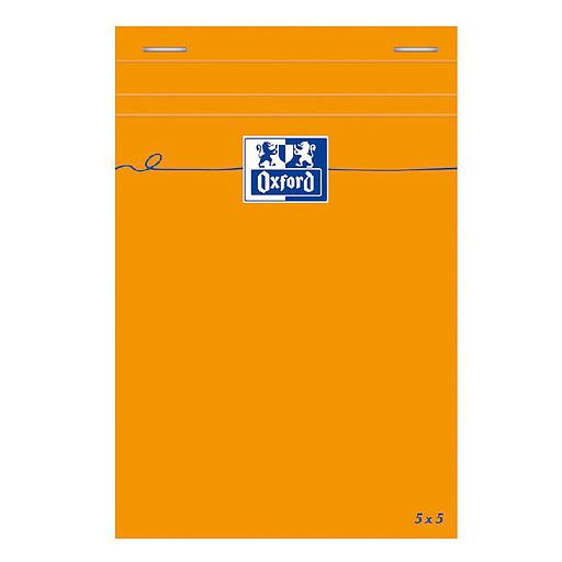 Bloc notes - 10 x 15 cm - 160 pages - petits carreaux - 80G - orange