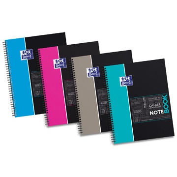Cahier NOTEBOOK spiralé couverture carte rembordée 160 pages lignée 7 23x29,7 SOS NOTE