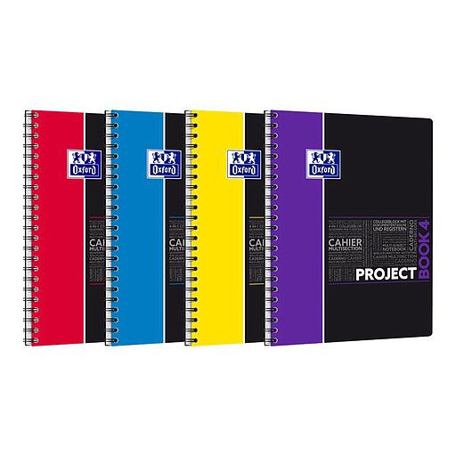 Cahier polypro à spirales - 23 x 30 cm - Projectbook - Oxford - 200 pages petits carreaux