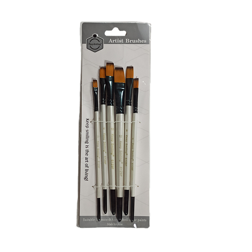 Pochette de 6 Pcs Pinceau Plat