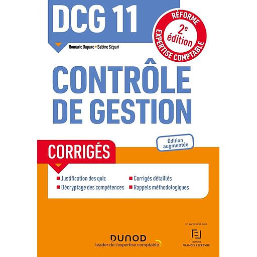DCG 11 Contrôle de gestion - Corrigés - Campus