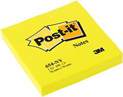 Post-it 76*76 Jaune Fluo Boston B7676