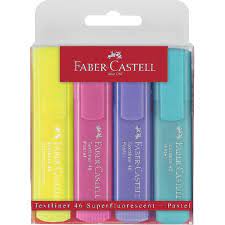 Pochette de 4 Fluorescent Couleur Pastel
