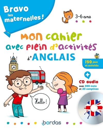 Mon cahier avec plein d'activités d'anglais
