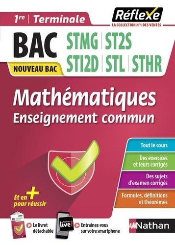Mathématiques enseignement commun 1re et Tle Bac technologique