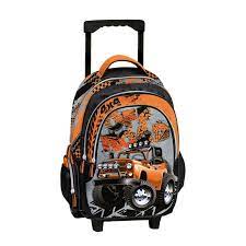Cartable à Roulette Truck 3 Compartiment Orange Rèf 211252