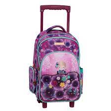 Cartable à Roulette Kim 3 Compartiment Violet Rèf 213251
