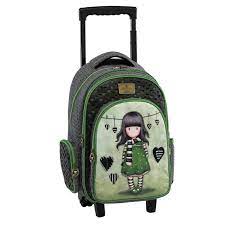 Cartable à Roulette Scarf 3 Compartiment Vert Rèf 197254