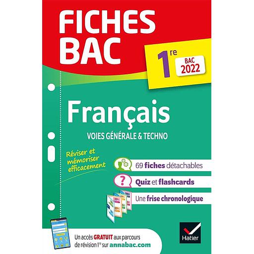 Fiches Bac, Français 1re voies générale &amp; techno