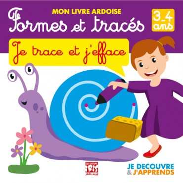 Mon livre ardoise : Formes et tracés - je trace et j'efface