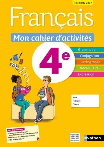 Français 4e - Mon cahier d'activités 2022