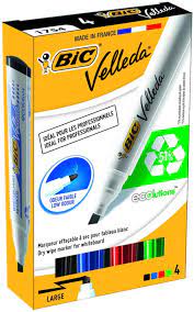 Pochette De 4 Feutre Velléda Point Biseaute