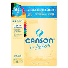 Pochette De 8 Papier Dessin Vive 160G A3