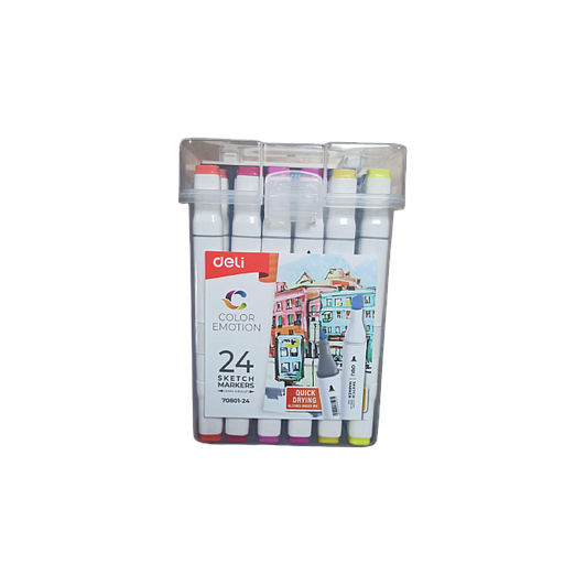 Boite de 24 Marqueurs Permanant Sketch Deli