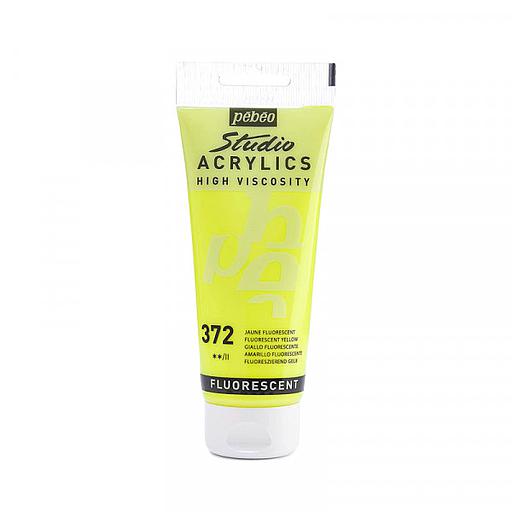 Peinture Acrylique Pébéo Studio 100 ml N°372 Jaune Fluo