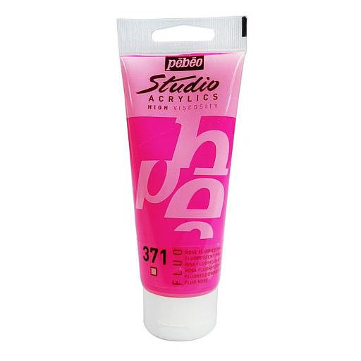 Peinture Acrylique Pébéo Studio 100 ml N°371 Rose Fluo