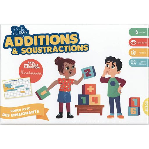 Défis additions et soustractions  - Avec une table d'addition Montessori