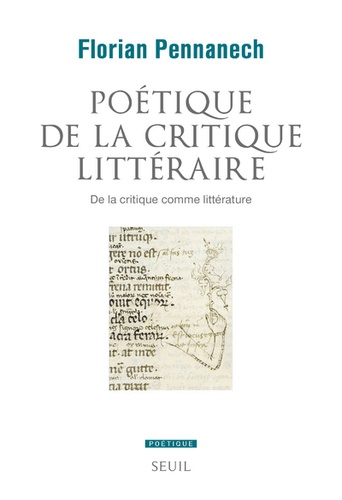 Poétique de la critique littéraire  - De la critique comme littérature