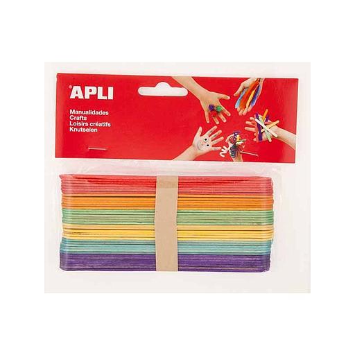 Sachet de 40 Battons en Bois Couleurs ASS Kids Ft 150*18