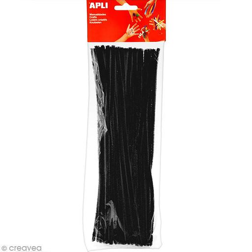 Sachet de 50 Chenilles Noir