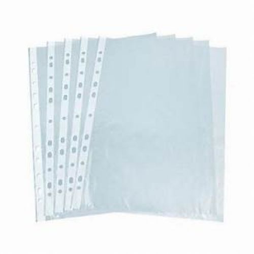 100 Pochettes Perforée Transparent 30 MIC A4