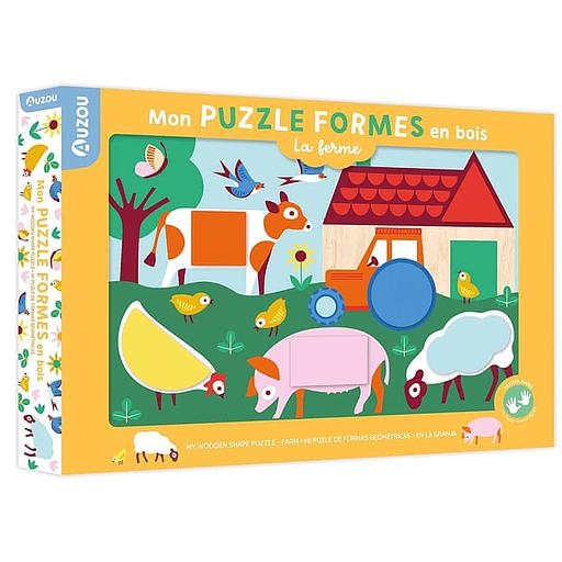 Mon puzzle formes en bois - la ferme