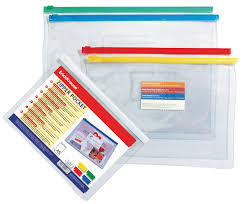 Enveloppe Plastique Zipper Pocket Transparant Réf EK44421