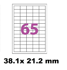 Etiquette Blanche 38.1*21.2 MM