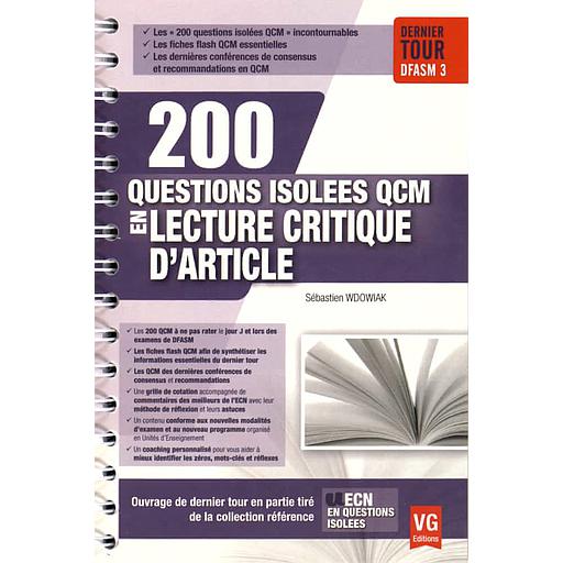200 questions isolees QCM en Lecture critique d'article