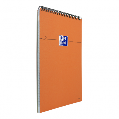 Bloc Notes avec Spiral A4 Quadrillé 160 Pages Orange
