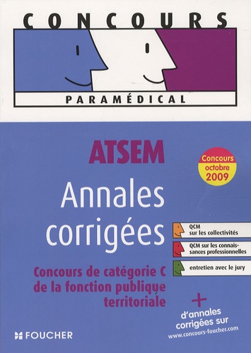 Concours paramédical ATSEM, Annales corrigées  - Concours de catégorie C de la fonction publique territoriale